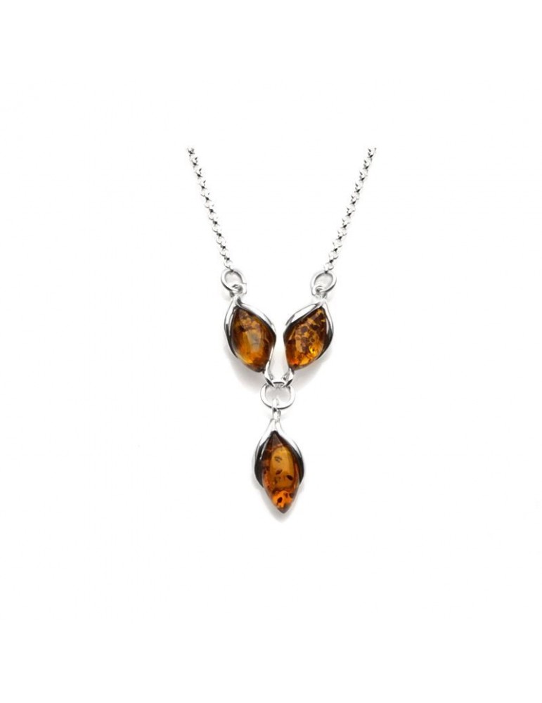 La Maison De L'ambre Collier Argent Ambre