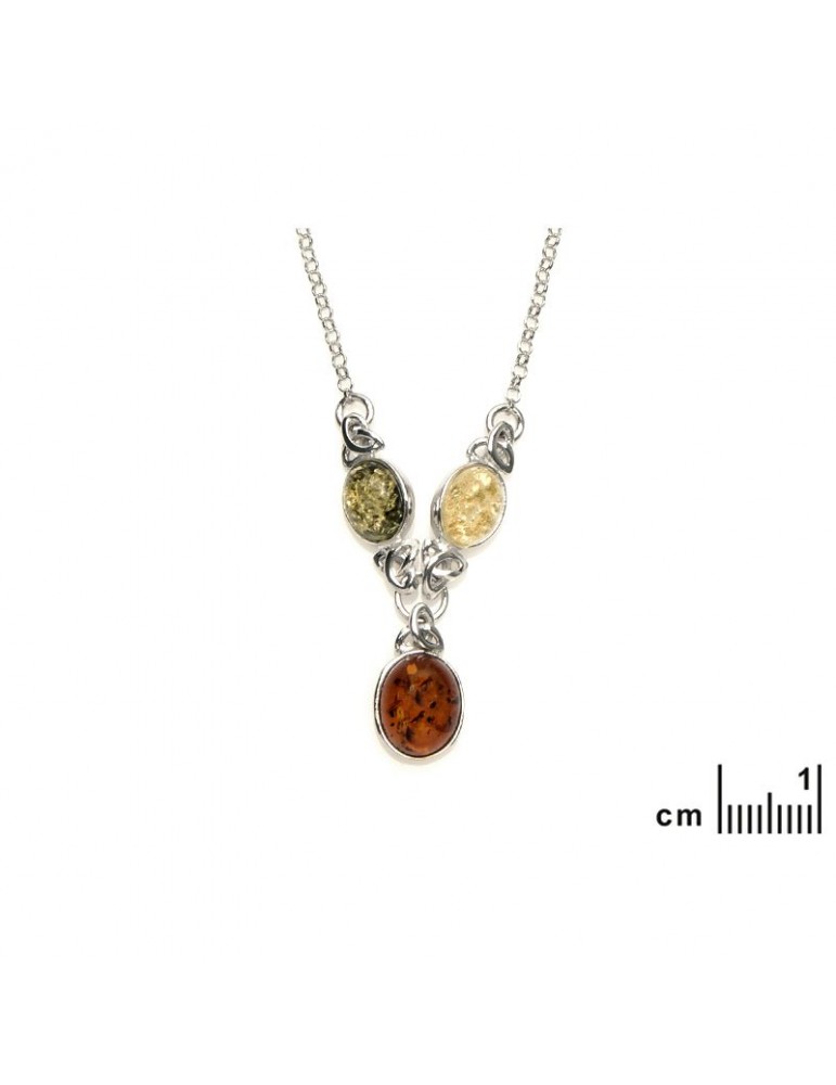 La Maison De L'ambre Collier Argent Ambre