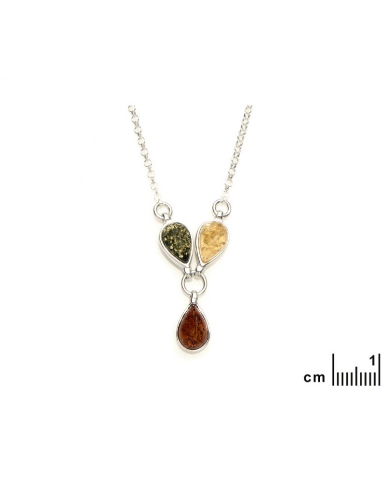 La Maison De L'ambre Collier Argent Ambre