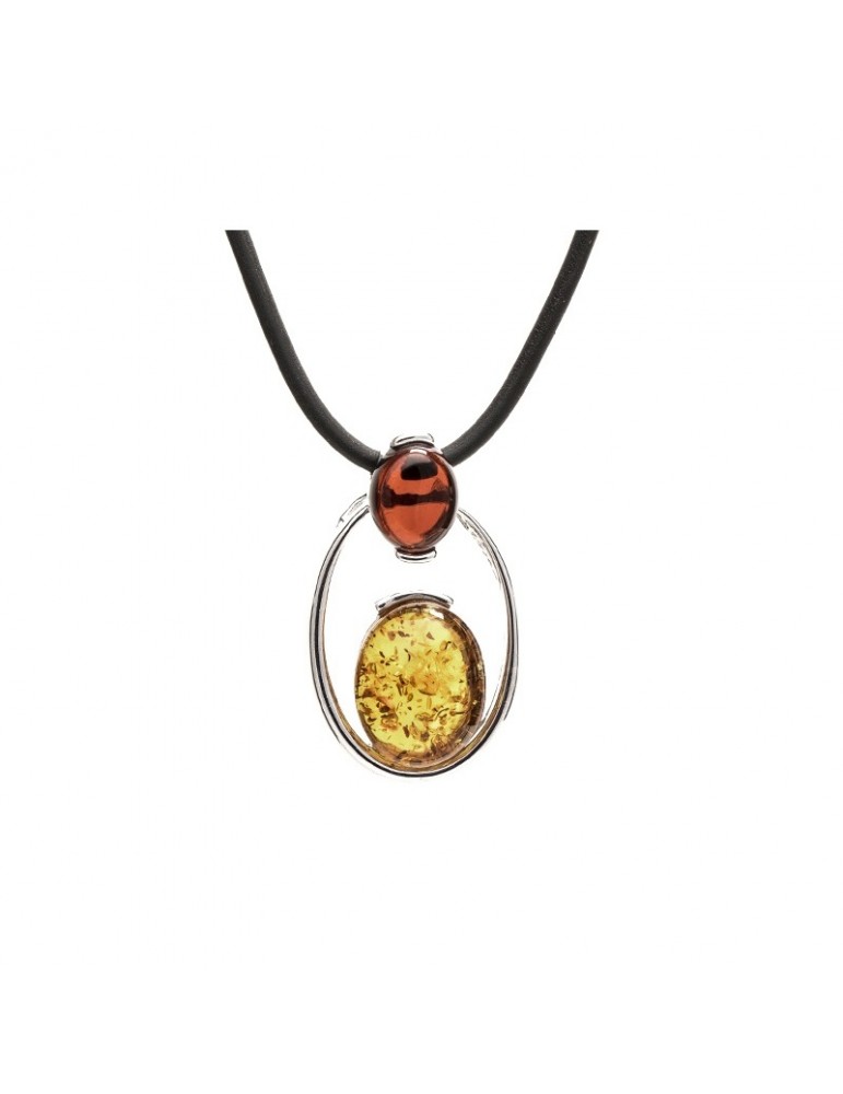 la maison de l'ambre COLLIER ARGENT AMBRE