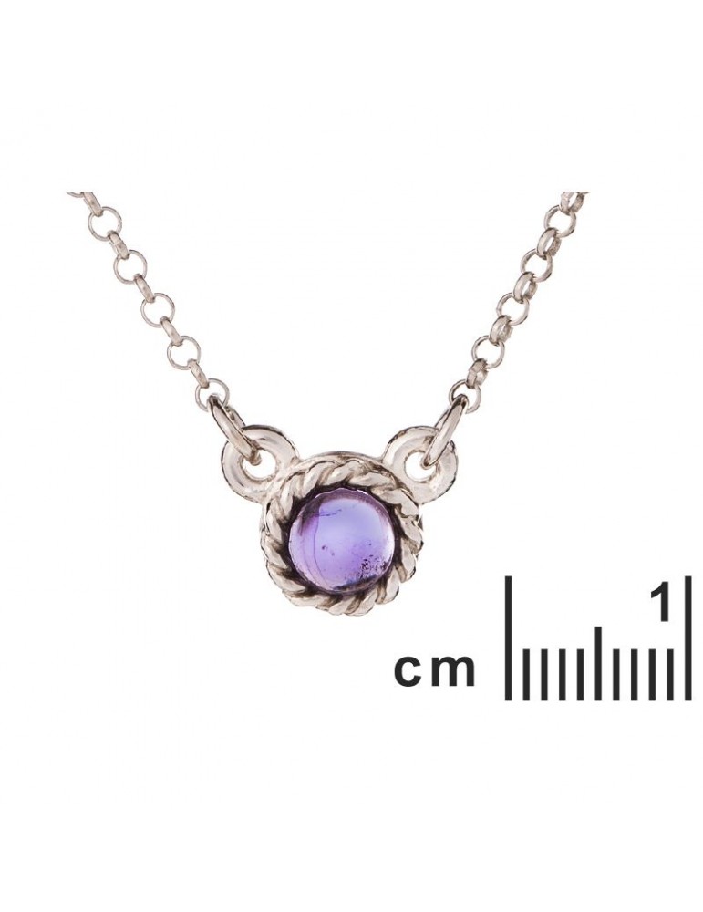 la maison de l'ambre COLLIER ARGENT AMETHYSTE