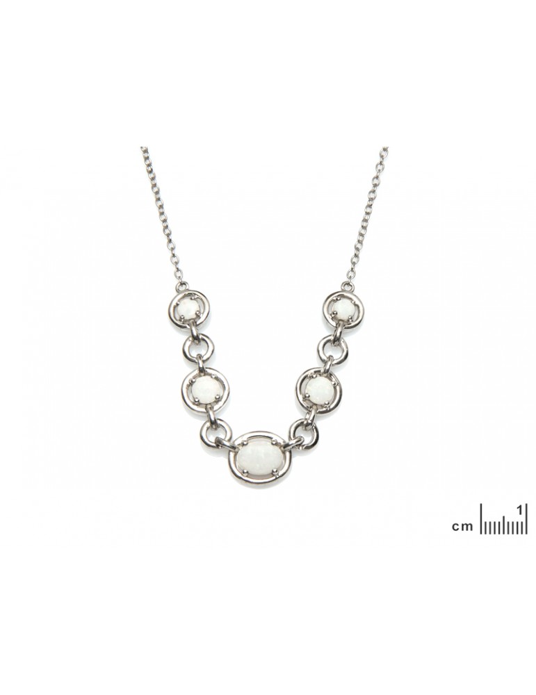 La Maison De L'ambre Collier Argent Opale 42+3cm