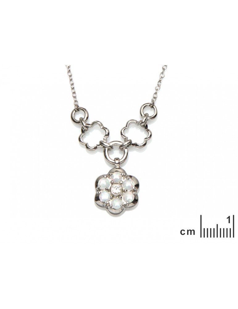 La Maison De L'ambre Collier Argent Opale 42+3cm