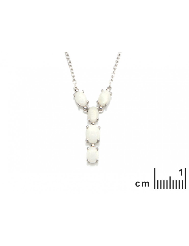 La Maison De L'ambre Collier Argent Opale 42+3cm