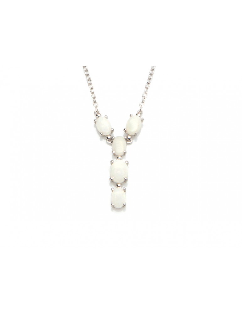 la maison de l'ambre Collier argent Opale 42+3cm