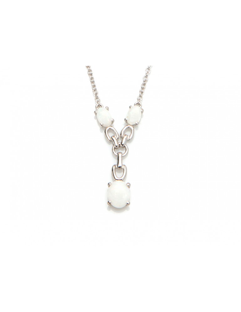 la maison de l'ambre Collier argent Opale 42+3cm