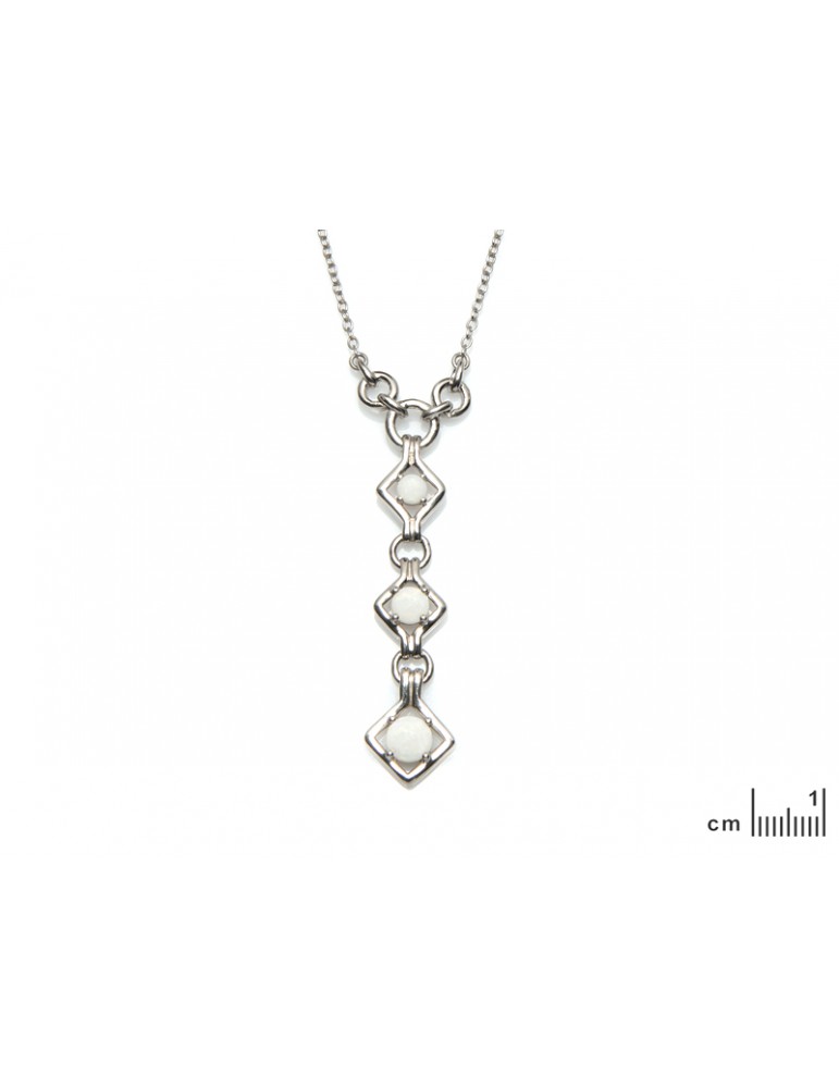 La Maison De L'ambre Collier Argent Opale 42+3cm