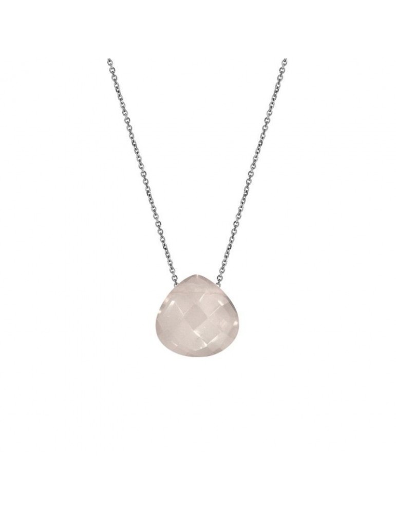 la maison de l'ambre Collier argent Quartz rose