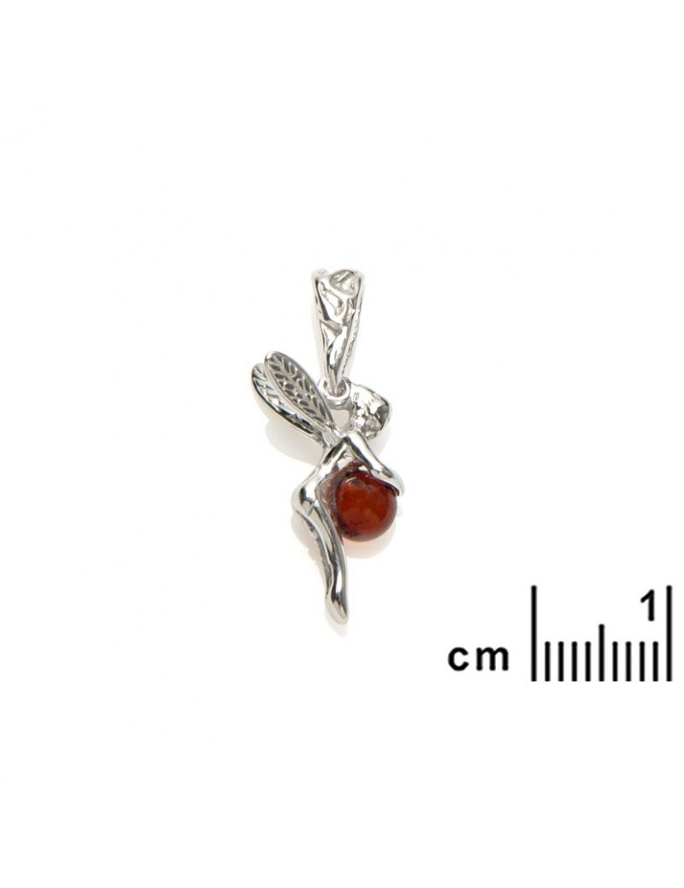 la Maison De L'ambre Pendentif Argent Ambre