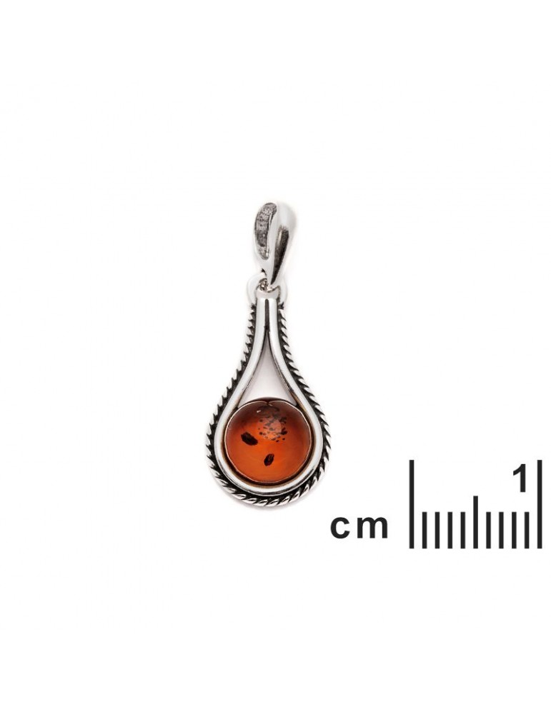 La Maison De L'ambre Pendentif Argent Ambre