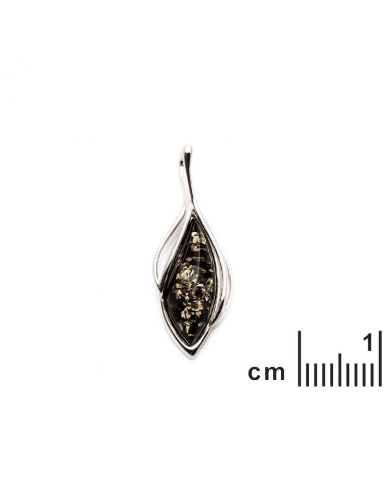 La Maison De L'ambre Pendentif Argent Ambre