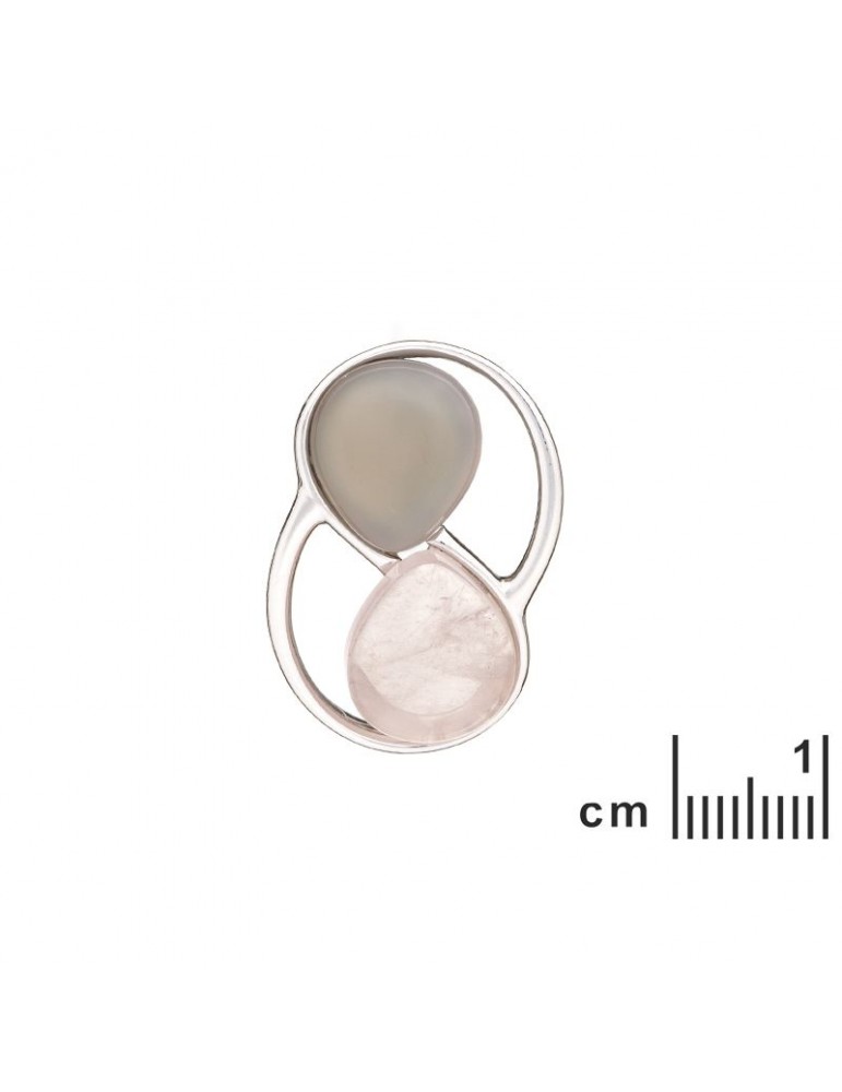 La Maison De L'ambre Pendentif Argent Quartz Agate