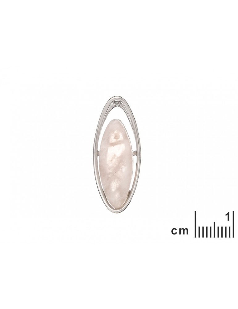La Maison De L'ambre Pendentif Argent Quartz Rose