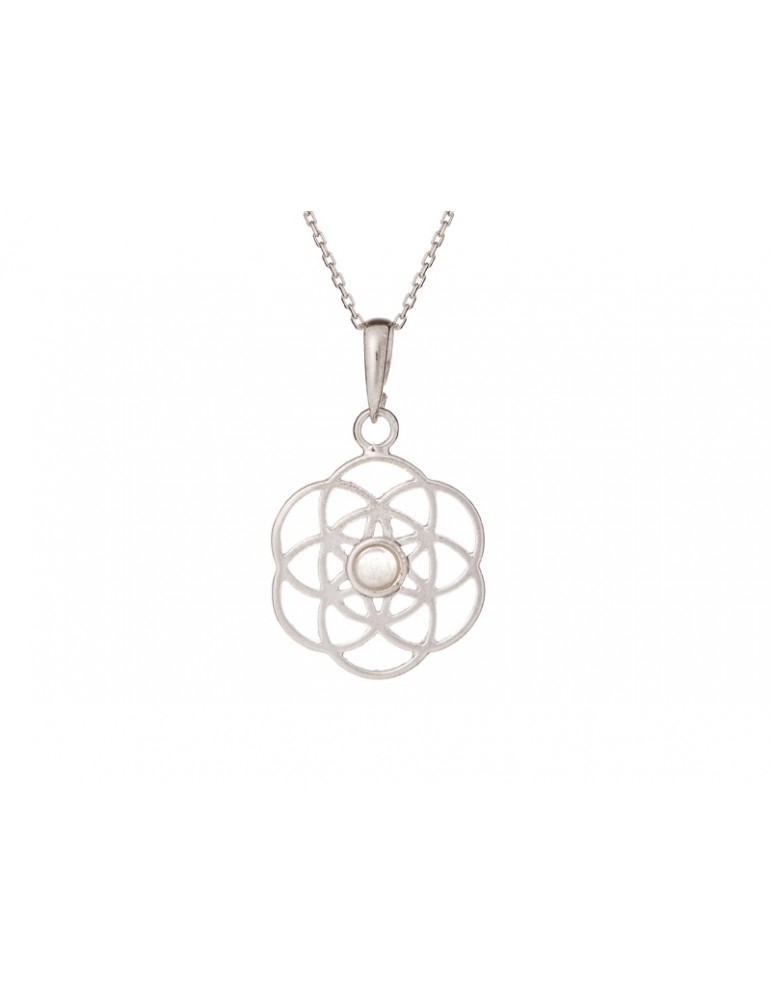 la maison de l'ambre PENDENTIF ARGENT QUARTZ ROSE