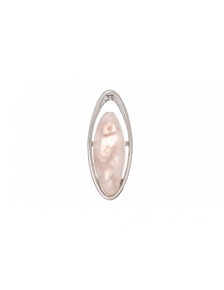 la maison de l'ambre Pendentif argent Quartz rose