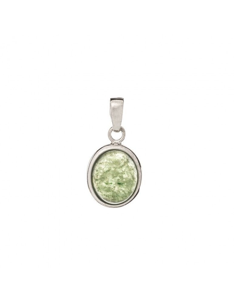 La Maison De L'ambre Pendentif Aventurine Argent Rhodie