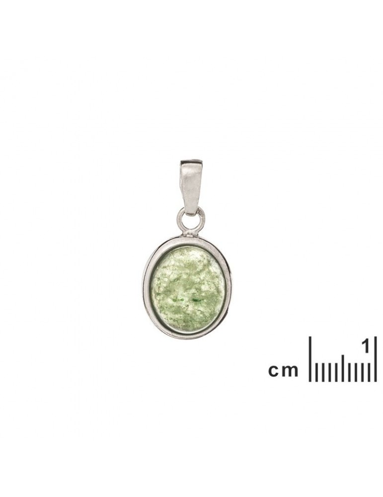 La Maison De L'ambre Pendentif Aventurine Argent Rhodie