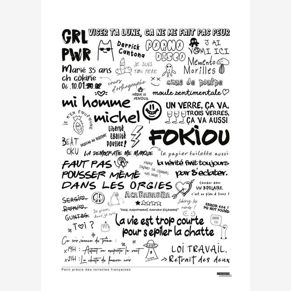 la maison de l'ambre Affiche Graffitis de toilettes