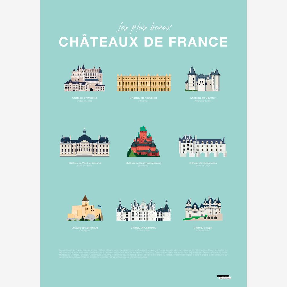 la maison de l'ambre Affiche Les plus beaux châteaux de France