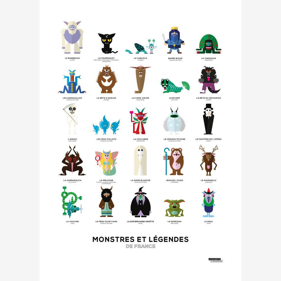 la maison de l'ambre Affiche Monstres et légendes de France