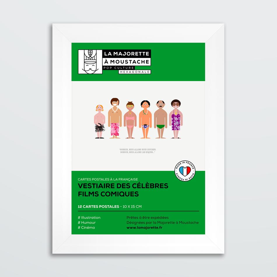 la maison de l'ambre Etui 12 cartes postales - Vestiaire des films comiques