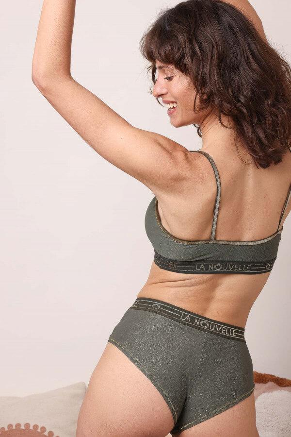 La Nouvelle Brassière Georgia Elastique Large Noir Lurex