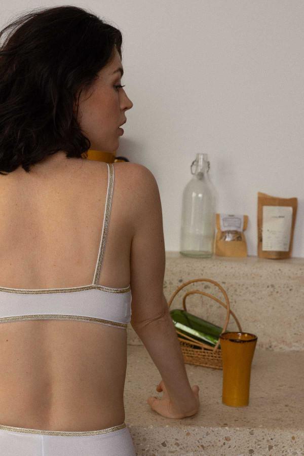 La Nouvelle Brassière Georgia Mousses Amovibles White Lurex