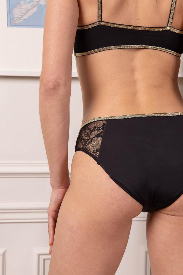 La Nouvelle Culotte Menstruelle Eva Flux Moyen Dentelle Noire