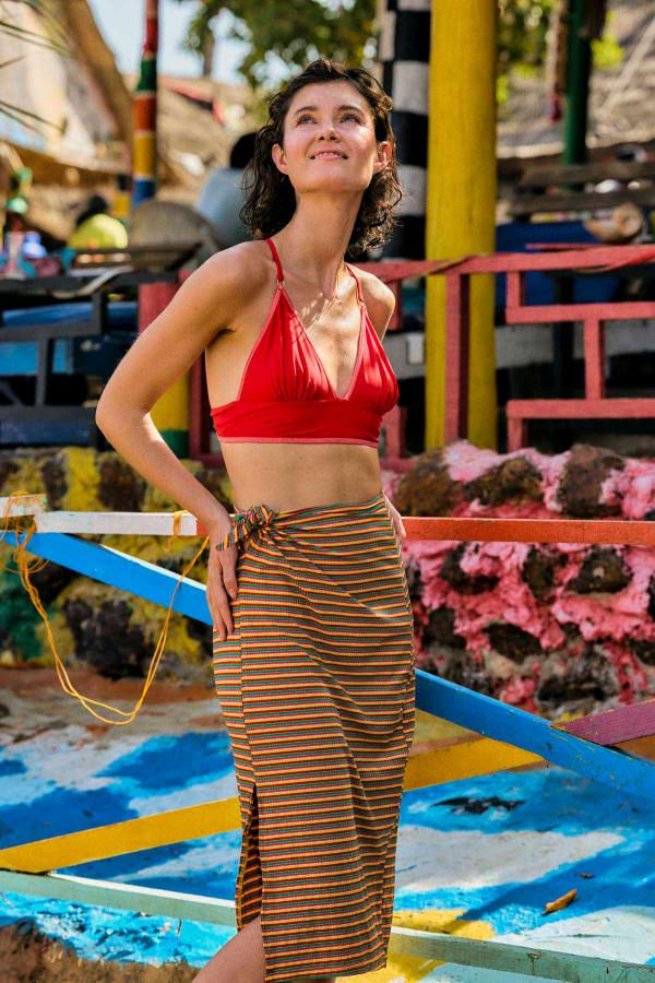 La Nouvelle Jupe Sarong Toffee Lurex