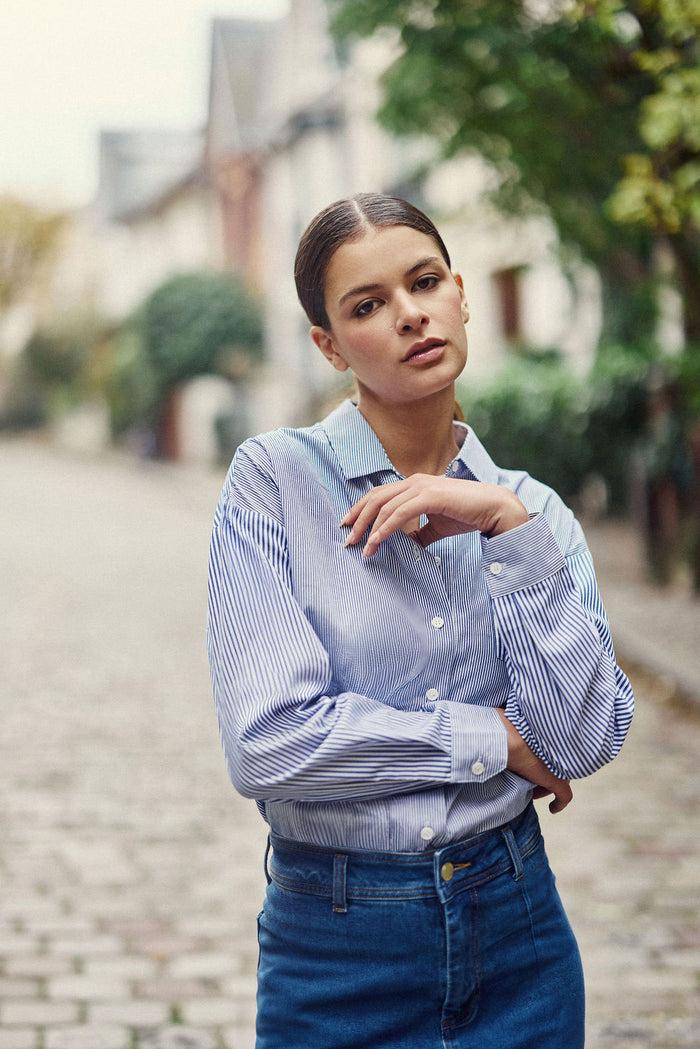 La Petite étoile Chemise à Rayures Bleu/blanc - Coralia