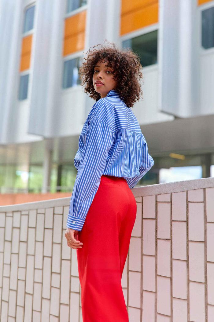 La Petite étoile Chemisier à Rayures Bleu/écru - Clony