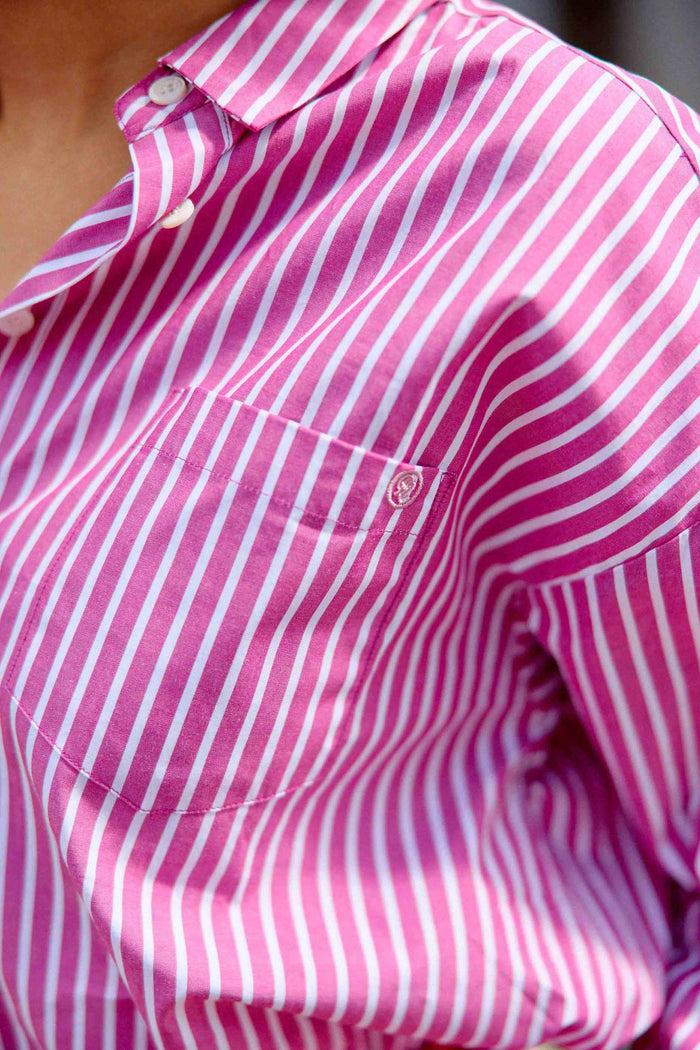 La Petite étoile Chemisier à Rayures Fuchsia/écru - Clony