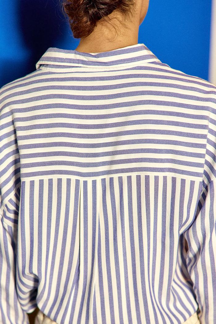 La Petite étoile Chemisier à Rayures Marine/écru - Clara