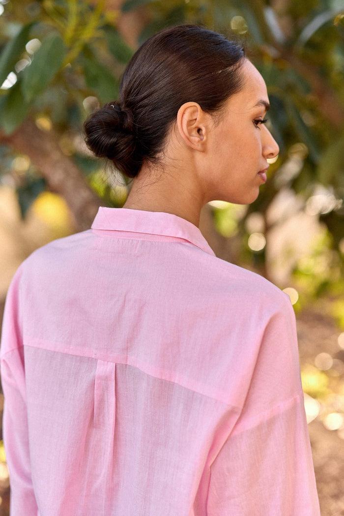 La Petite étoile Chemisier Droit Rose Clair - Coralia