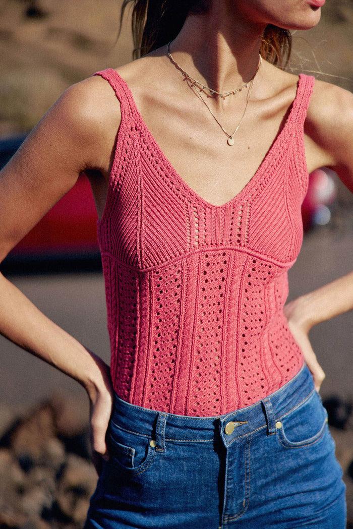 La Petite étoile Débardeur Fines Bretelles Rose - Dune