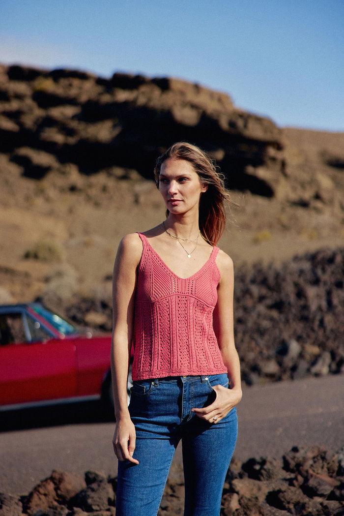 La Petite étoile Débardeur Fines Bretelles Rose - Dune