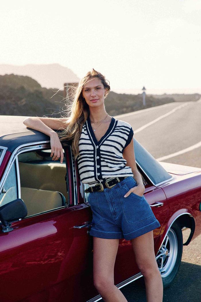 la petite étoile Gilet sans manches blanc/marine - Meera