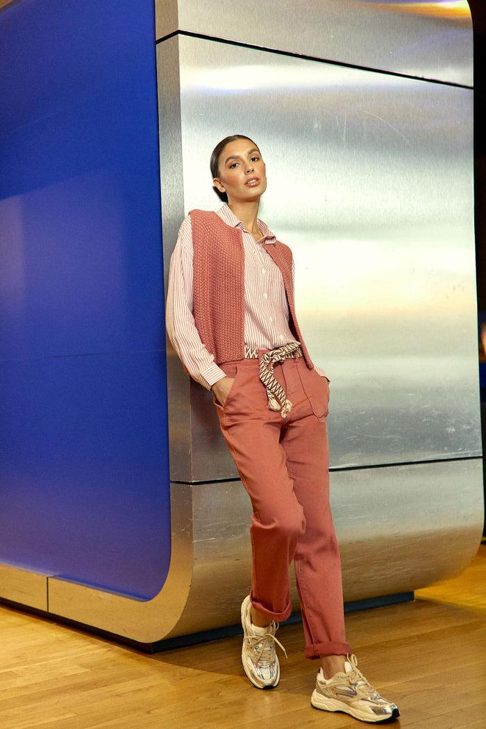 La Petite étoile Gilet Sans Manches Vieux Rose - Crea