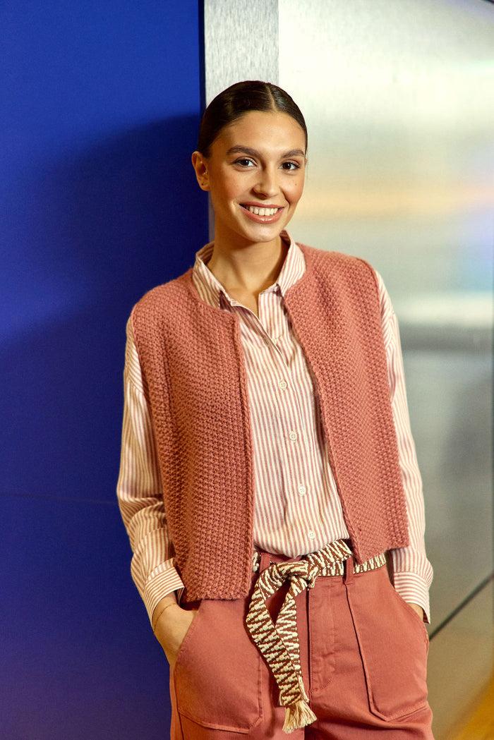 la petite étoile Gilet sans manches vieux rose - Crea