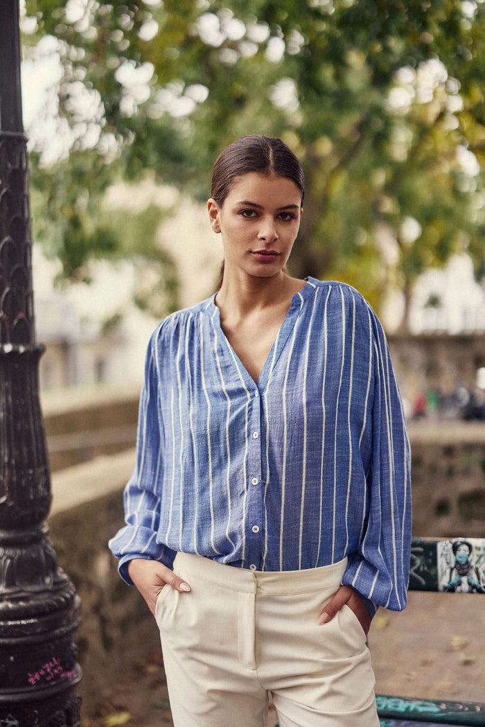 La Petite étoile Blouse à Rayures Bleu/blanc - Blue