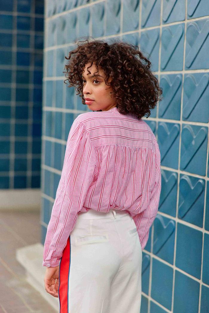 La Petite étoile Blouse à Rayures écru/rouge - Bolia