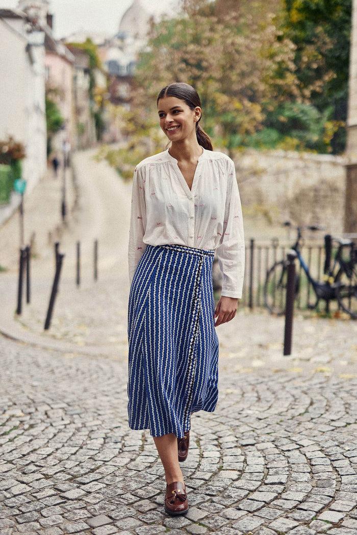 La Petite étoile Blouse Ample écru/rose - Bolia