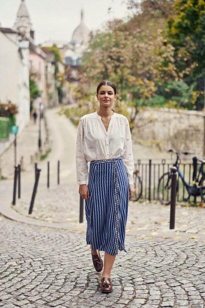 La Petite étoile Blouse Ample écru/rose - Bolia