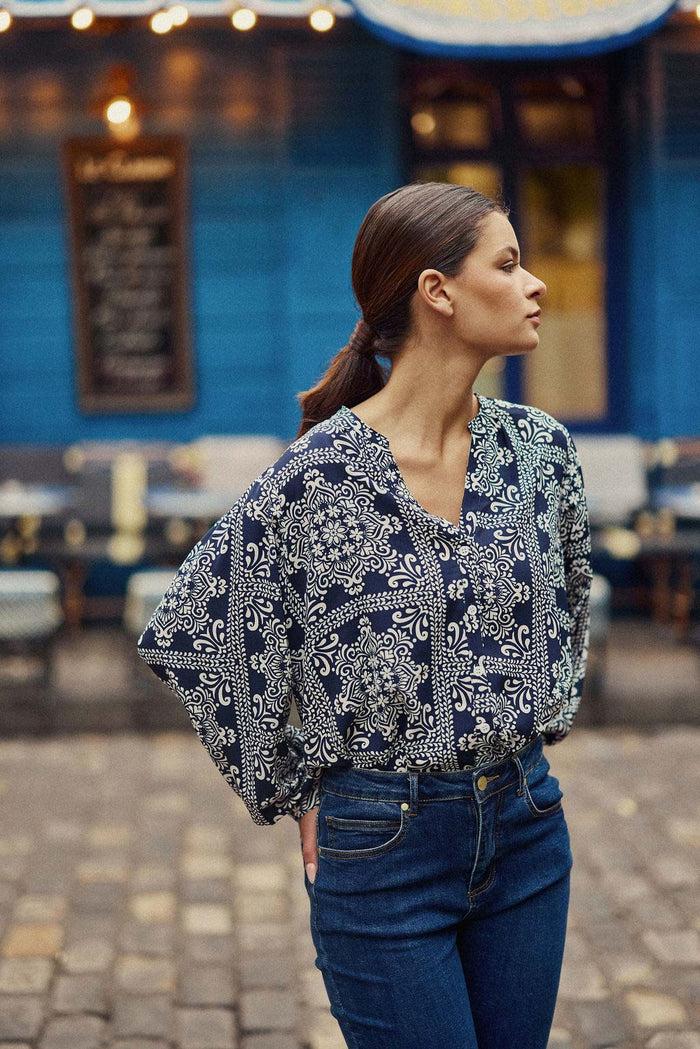 la petite étoile Blouse ample marine - Caisy