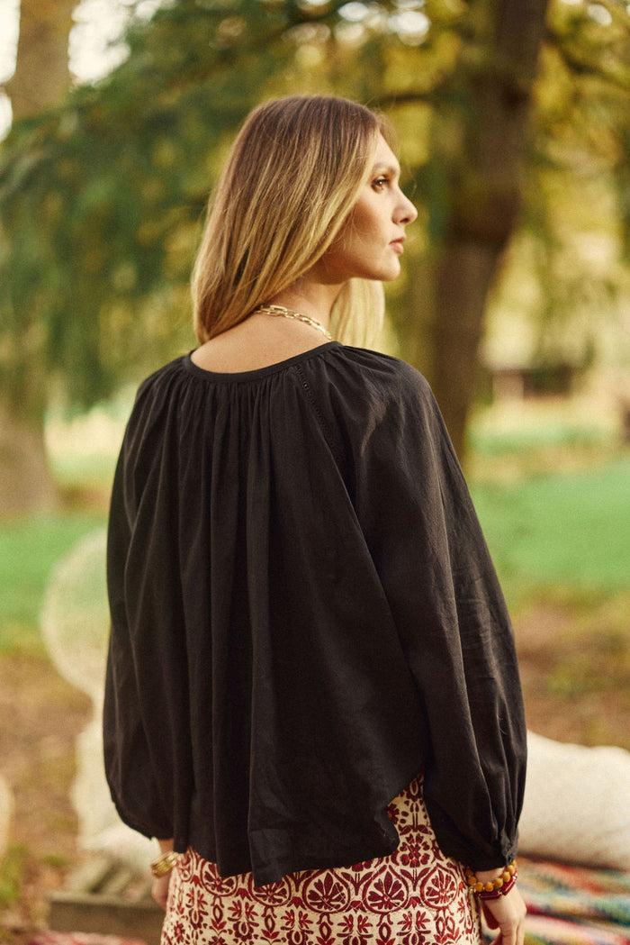 La Petite étoile Blouse Ample Noir - Blazie