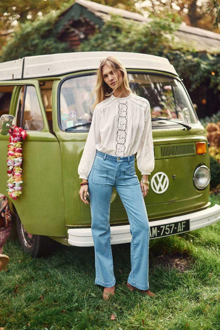 La Petite étoile Blouse Brodée écru - Betty