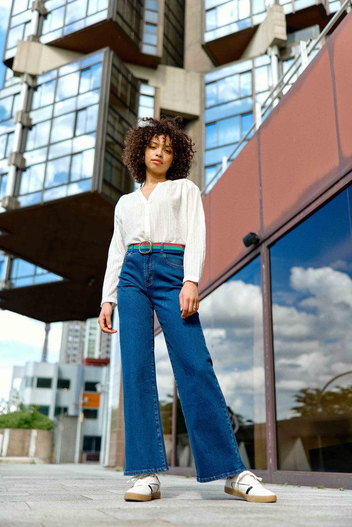 La Petite étoile Blouse Col V Blanc - Bolia