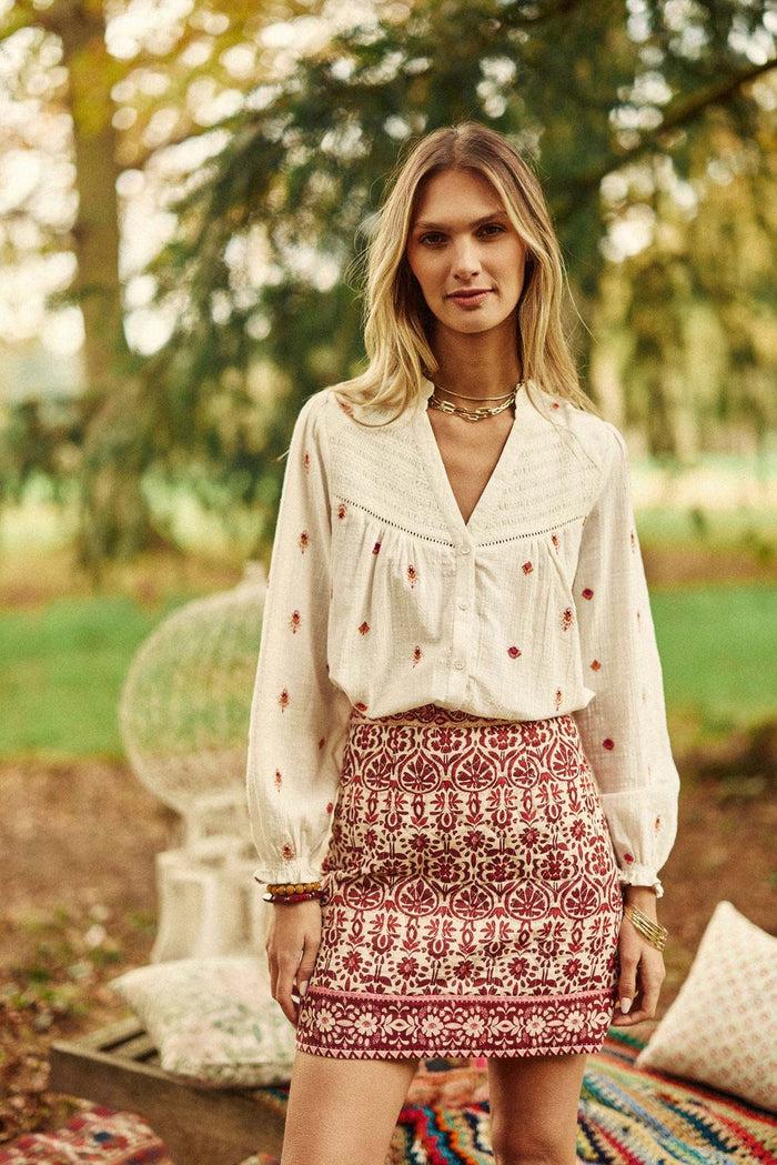 La Petite étoile Blouse Col V écru - Brooke