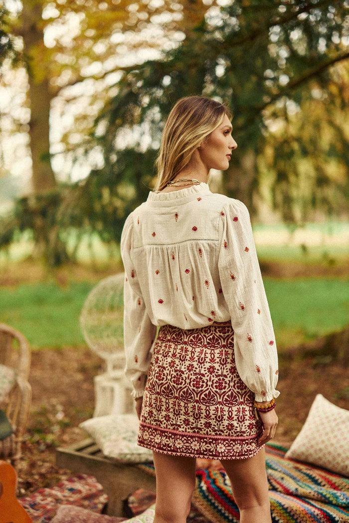 La Petite étoile Blouse Col V écru - Brooke