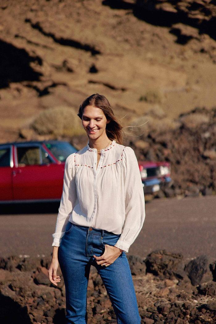La Petite étoile Blouse Droite Blanche - Beattie